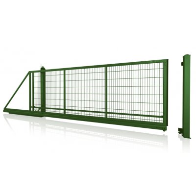 Samonosná posuvná brána ručná Zelená Gardia 140cm x 350cm