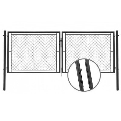 Antracit 175cm x 355cm Brána YDEAL