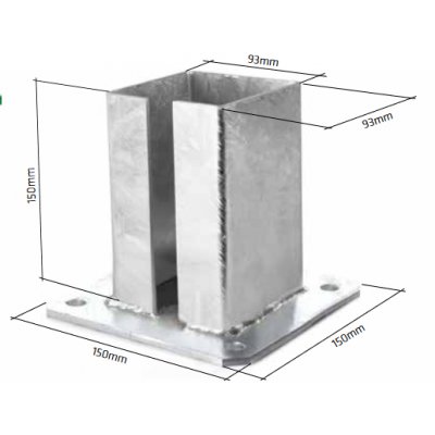 Pätka stĺpika k bráne a bránke Gardia premium 100x100mm