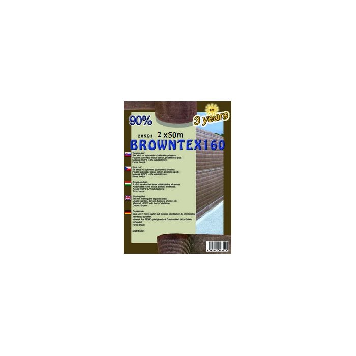 BROWNTEX 200cm Tieniaca sieť 90% (50m)