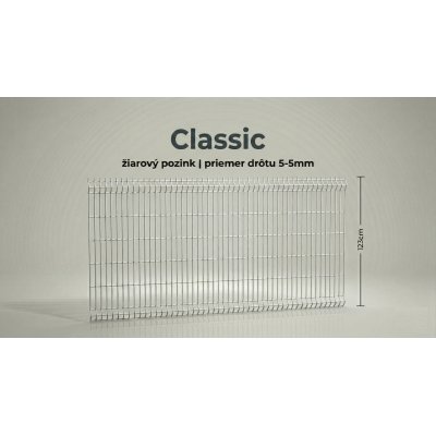 123cm Pozinkovaný Panel Classic 3D