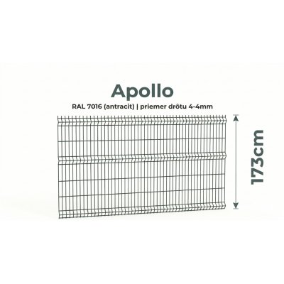 173cm Antracit Panel APOLLO 3D