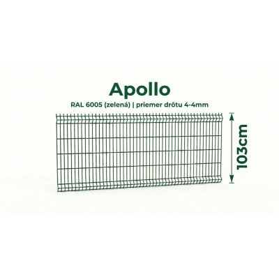 103cm Zelený Panel APOLLO 3D