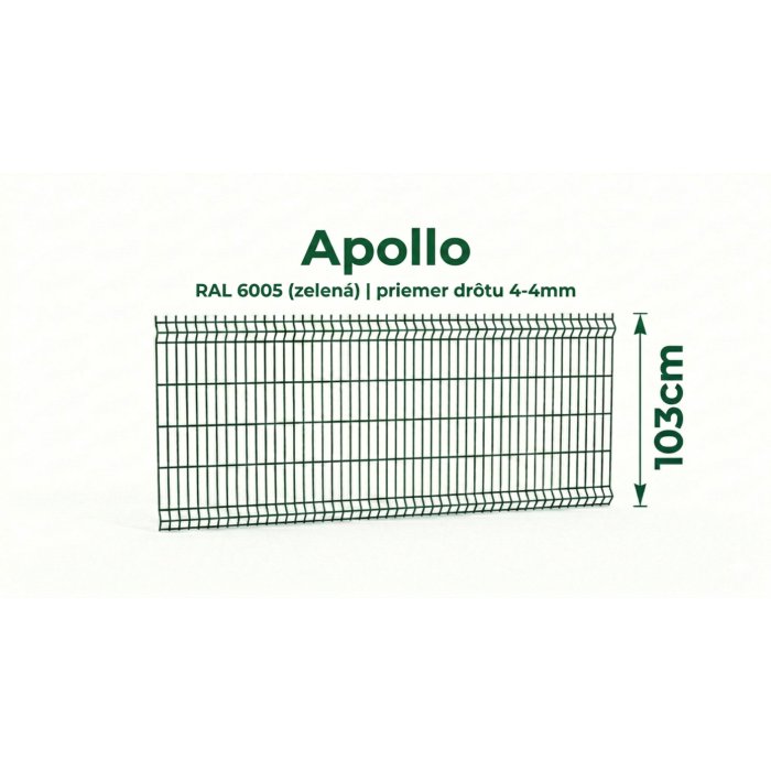 103cm Zelený Panel APOLLO 3D
