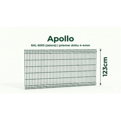 123cm Zelený Panel APOLLO 3D