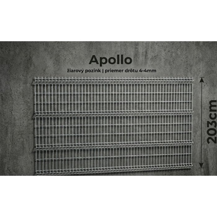 203cm Pozinkovaný Panel APOLLO 3D