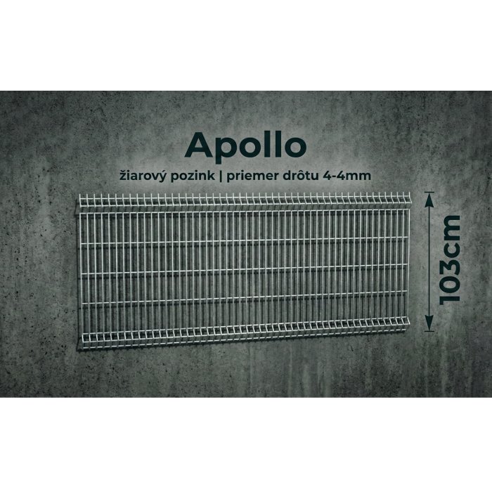 103cm Pozinkovaný Panel APOLLO 3D