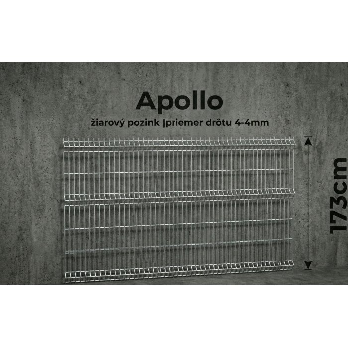 173cm Pozinkovaný Panel APOLLO 3D