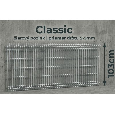 103cm Pozinkovaný Panel Classic 3D