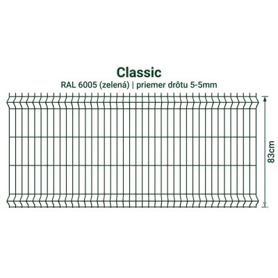 83cm Zelený Panel Classic 3D 