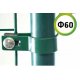 Zelená Metal príchytka brány, bránky s guľatým stĺpikom 60mm