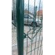 Metal koncová príchytka panelu ku guľatému stĺpiku zelená