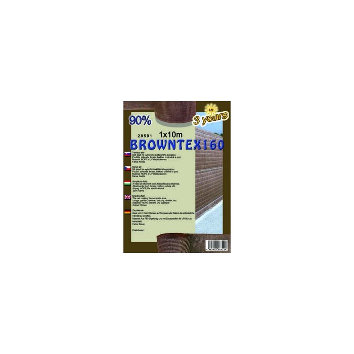 BROWNTEX 100cm Tieniaca sieť 90% (10m)