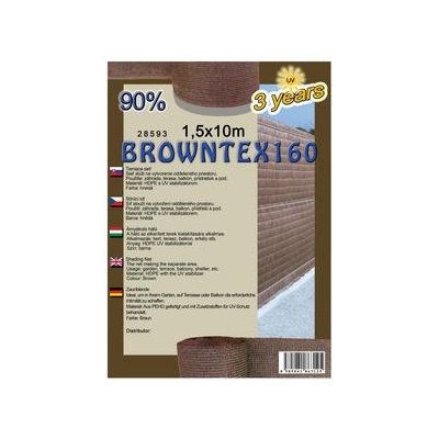 BROWNTEX 150cm Tieniaca sieť 90% (10m)