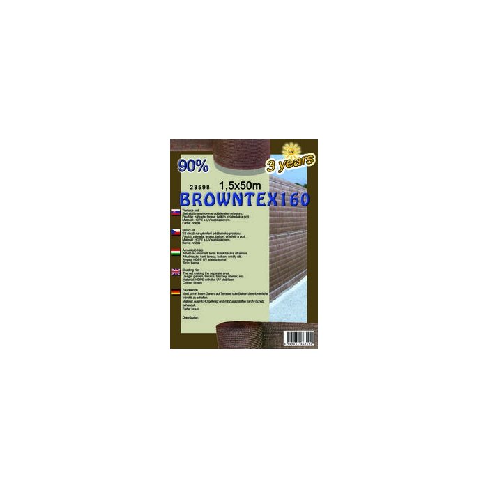BROWNTEX 150cm Tieniaca sieť 90% (50m)
