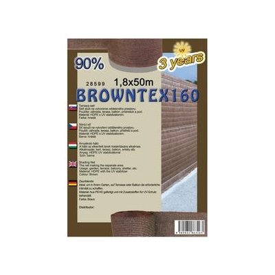 BROWNTEX 180cm Tieniaca sieť 90% (50m)