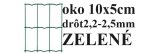 Poplastované pletivo obdĺžnikové oko10x5 cm drôt 2,1-2,5mm