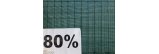 Zelená tieniaca sieť 80% tienivosť