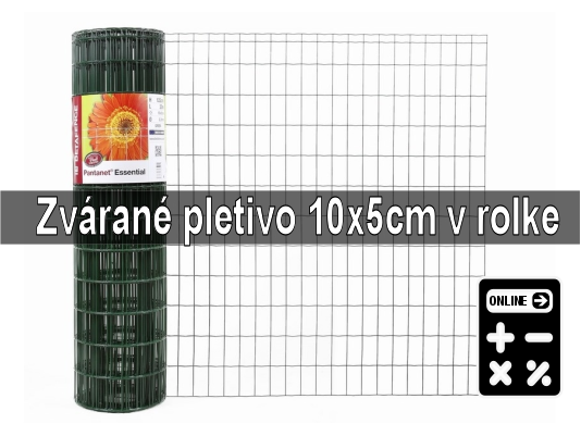 Online kalkulator pletivo zvarnae v rolke 5x10cm pantanet