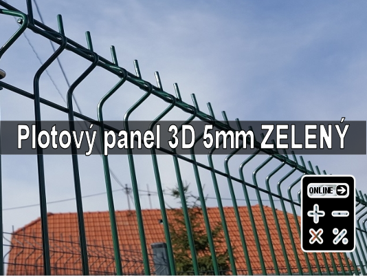Online kalkulator plotový panel 3d classic zelený