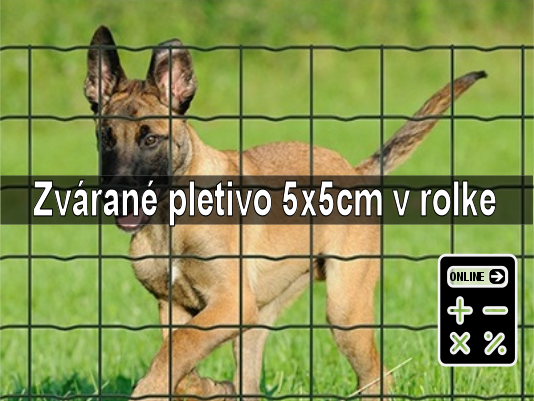 Online kalkulator zvarane pletivo oko 5x5 proti psom