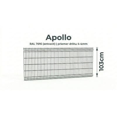 103cm Antracit Panel APOLLO 3D